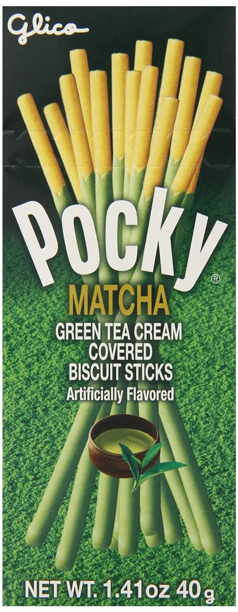 Amazon.com: Pocky Matcha Green Tea Cream Covered Biscuit Sticks, 1.41 Ounce (Pack of 20)