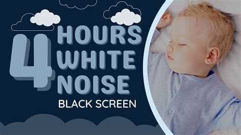 Lullaby White Noise | 4 Hours | Black Screen - YouTube