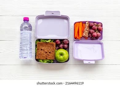 Healthy Food Purple Lunch Boxes Sandwich Stock Photo 2164496119 | Shutterstock