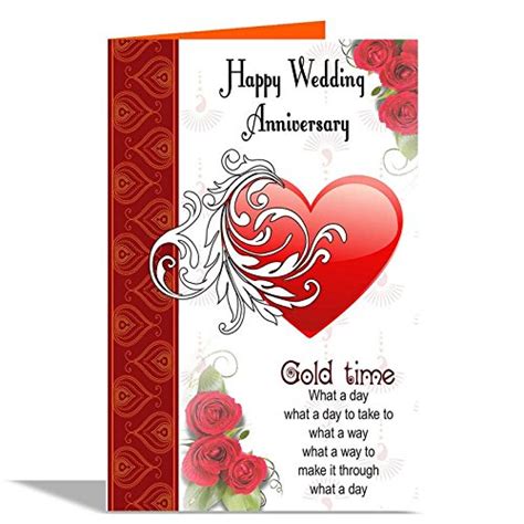 Alwaysgift Happy Wedding Anniversary Greeting Card for Wife, Husband, Love, Couple Special, Girl ...