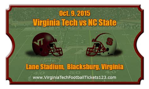 Virginia Tech Hokies vs NC State Wolfpack Football Tickets | Oct. 9, 2015