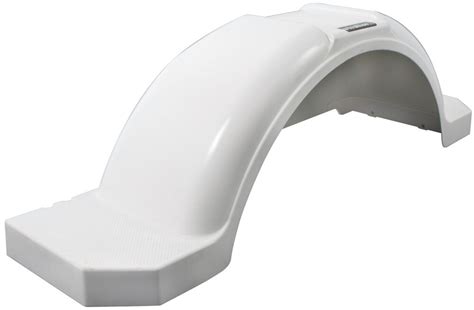 Single Axle Trailer Fenders w Mounting Brackets - White Plastic - 13" to 15" Wheels Redline ...