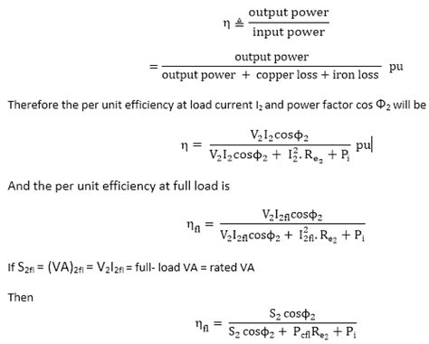 Transformer Voltage Regulation Formula