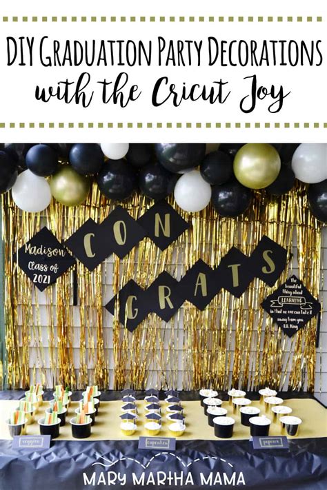 DIY Graduation Party Decorations with Cricut Joy – Mary Martha Mama