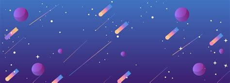 Blue Gradient Flat Space Planet Banner Background, Space, Planet, Stars Background Image And ...