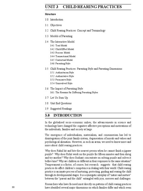 Unit-3 Child Rearing Practices | PDF | Parenting | Behavioural Sciences