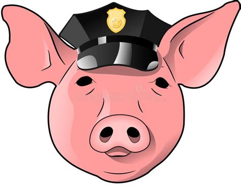 Pig With Police Hat Stock Photo - Image: 14491110