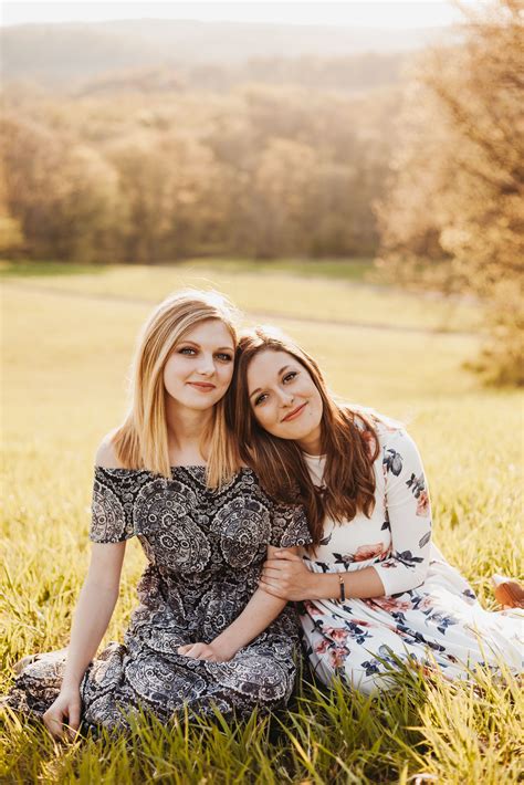 Sister Photo Shoot Aliyah Grace Burton Photography Ohio sunset portrait session | Sisters ...