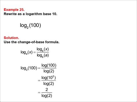 Math Example: Laws of Logarithms: Example 25 | Media4Math