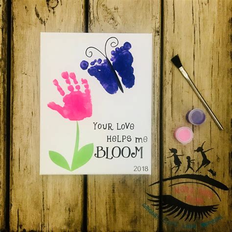 Your Love Helps Me Bloom, Toddler Footprint Art, Baby Footprint Art ...