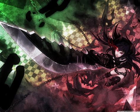 Anime black rock shooter, red, girl, anime, black rock shooter, HD wallpaper | Peakpx