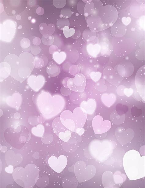 Abstract Bokeh Pink Hearts Sparkle Background For Valentines Day – Shopbackdrop