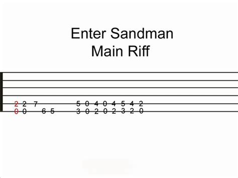 Enter Sandman Guitar Chords