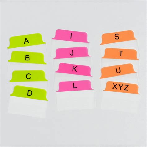 Alphabet Tabs For Books