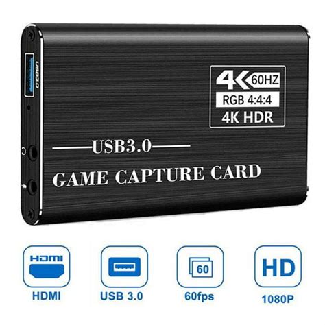 HDMI Game Capture Card 4K Screen Record USB3.0 UVC Video Recorder Device Box,Game Broadcast Live ...