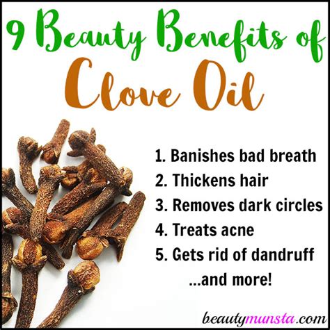 9 Beauty Benefits of Clove Essential Oil for Skin, Hair, Teeth & More - beautymunsta