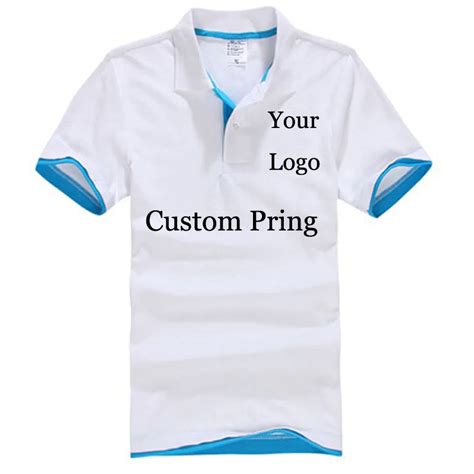 Custom Cotton Poloshirt Customized Printing Logo Service Screen Embroidery Print Shirts company ...