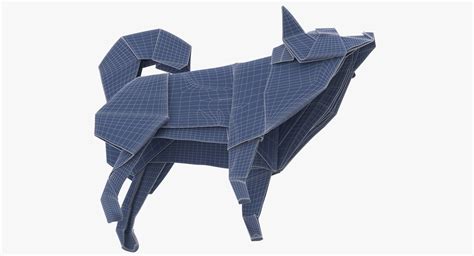 Dog origami 3D model - TurboSquid 1346252