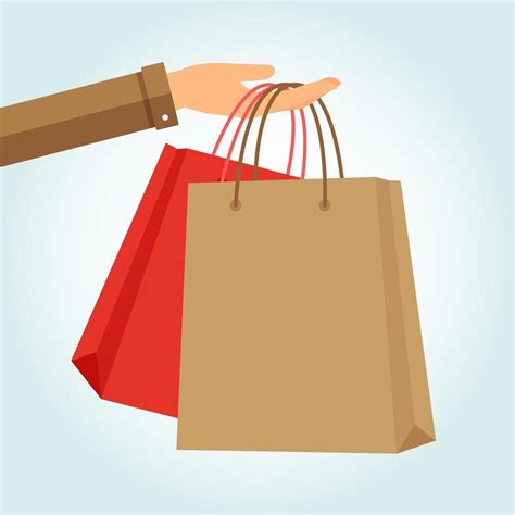 Hand holding shopping bags 702530 Vector Art at Vecteezy