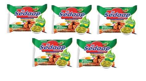 Mi Sedaap Mi Goreng Spicy'licious Sambal Hijau 86g X 5 Pack | Lazada PH