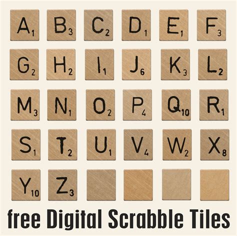 Free Printable Scrabble Tiles - Free Printable