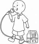 Caillou Is Singing coloring Page  Download Print Or Color Online For Free sketch template