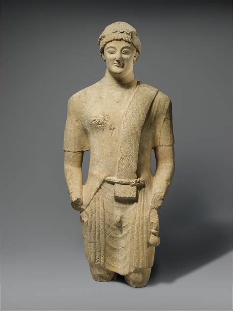 Limestone statue of a male votary | Cypriot | Cypro-Classical | The ...