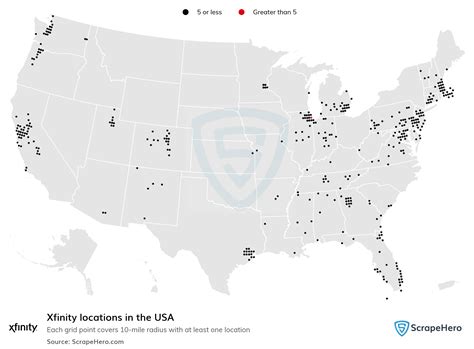 Number of Xfinity locations in the USA in 2024 | ScrapeHero