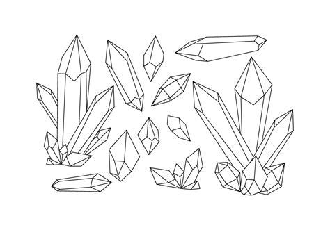 Free Crystals Shape Line Vector 155751 Vector Art at Vecteezy