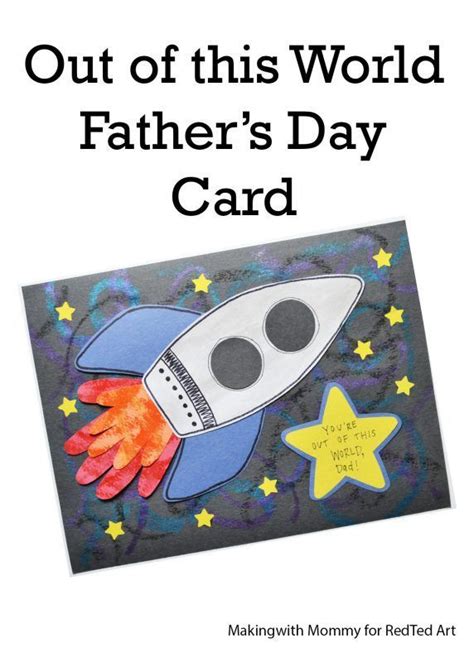 Handprint Rocket Card for Father's Day! - Red Ted Art - Make crafting ...