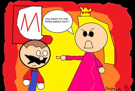 Peach mad at mario for never Fix the pipes! (SMG4) by genebernardino13 on DeviantArt