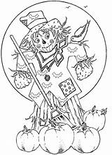 Printable Scarecrow Patterns Cut Out Sketch Coloring Page sketch template