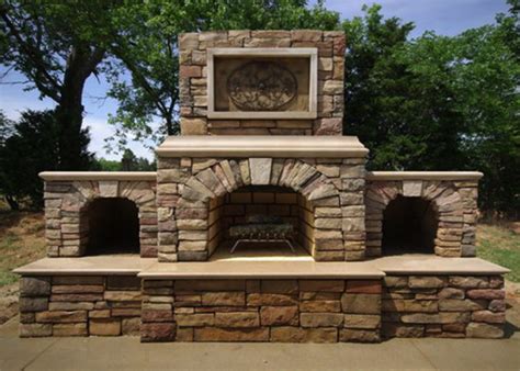 Outdoor Fireplace Kit, Masonry Outdoor Fireplace, Stone Outdoor Fireplace