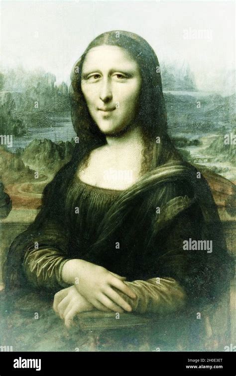 funny caricature of Mona Lisa painting Stock Photo - Alamy