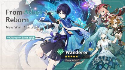 Genshin | Banner For Wanderer (From Ashes Reborn) Should You Pull & Featured Characters - GameWith