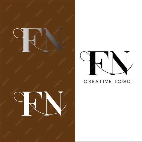 Premium Vector | Fn initial letter logo design