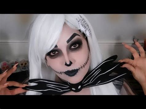 JACK SKELLINGTON MAKEUP FEMALE VERSION | GLAM JACK SKELLINGTON HALLOWEEN MAKEUP | HBD JACK ...