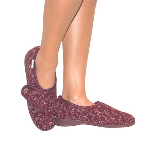 Womens Dunlop Slippers Diabetic Orthopaedic Comfort Washable Wide Fit Velcro | eBay