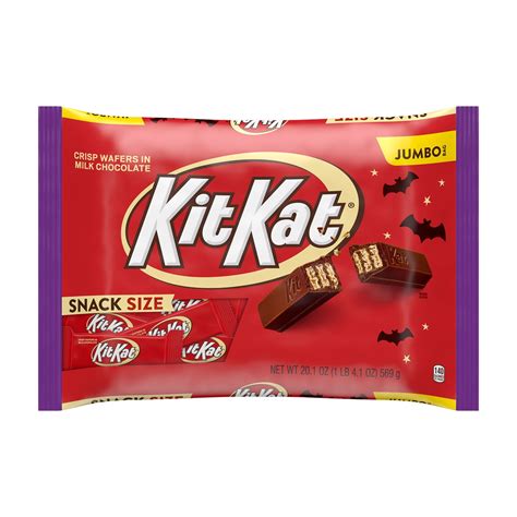 Kit Kat® Milk Chocolate Snack Size, Halloween Wafer Candy Bars Jumbo ...