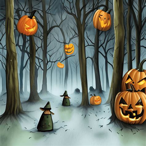 Halloween Night in the Dark Woods · Creative Fabrica