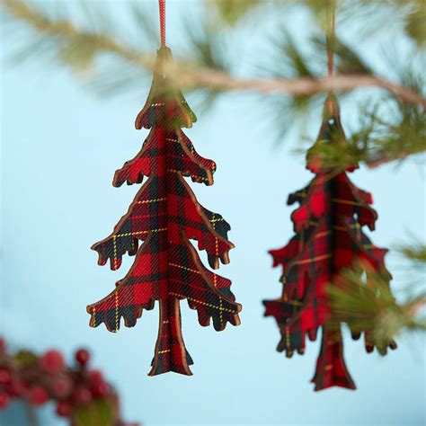 tartan christmas tree decoration by the christmas home | notonthehighstreet.com