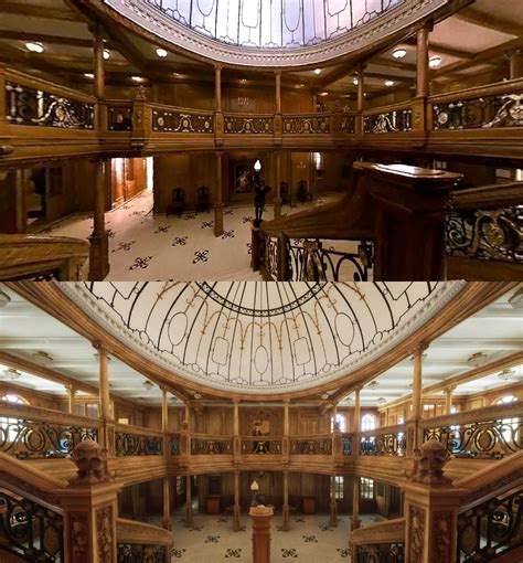 The 1st Class Grand Staircase - Movie Set vs Real Ship : r/titanic