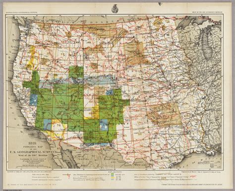 1882. Progress Map Of The U.S. Geographical Surveys West Of The 100th ...