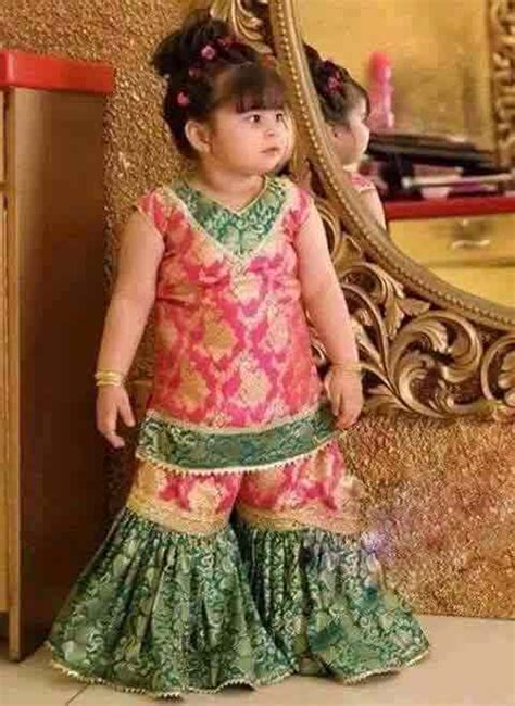 Baby Girls Sharara Dress Designs 2024-2025 For Wedding | FashionEven