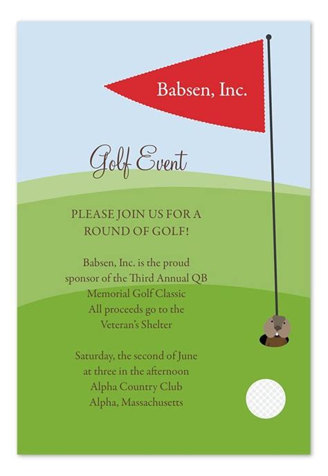 Golf Event Invitation Templates - Invitation Design Blog