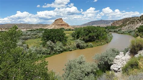 Chama River 072316, just above Abiquiu. High water, beautiful setting ...