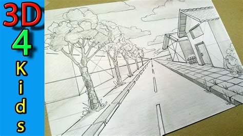 STREET perspective drawing 8th Grade - YouTube