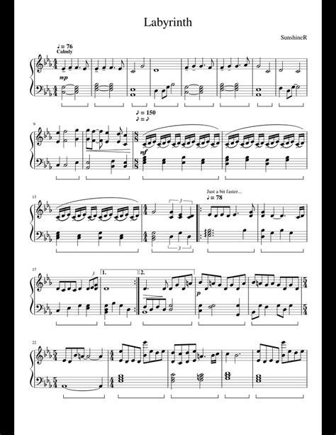 Labyrinth sheet music for Piano download free in PDF or MIDI