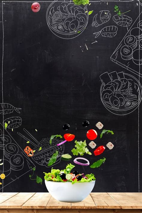 Vegetables Blackboard Creative Food | Food poster design, Food ...