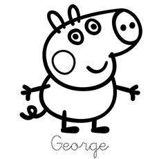 Peppa Pig George Dinosaur Coloring Pages - Coloring and Drawing